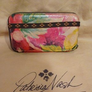 Patricia Nash painted floral wallet